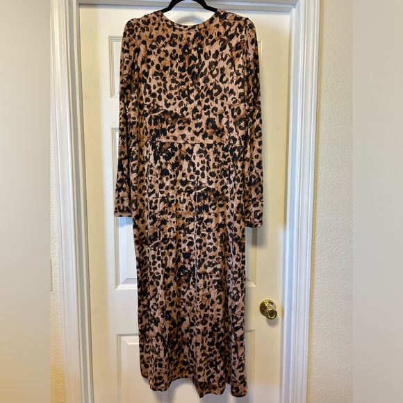 CAbi Selma Leopard Print Long Sleeve Maxi - Size XL - Picture 4 of 7